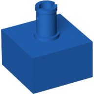 Lego kostka (kostička) 2x2 s pinem nahoru, modrá (472923, 4119017)